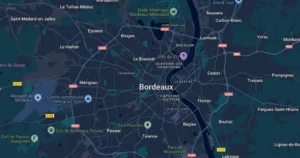 Carte de Bordeaux et de ses quartiers sensibles