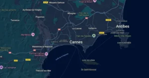 Carte de Cannes et de ses quartiers à éviter