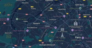 Carte de Puteaux et de ses quartiers sensibles