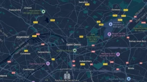 Carte des quartiers sensibles à Saint-Denis