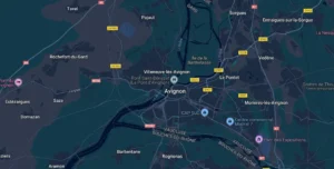Carte de Avignon et de ses quartiers sensibles